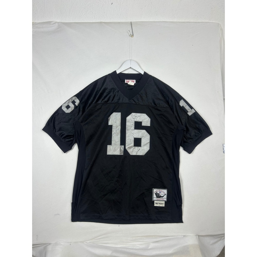 Jim Plunkett 1980 Oakland Raiders Jersey Black Silver Mens XL
